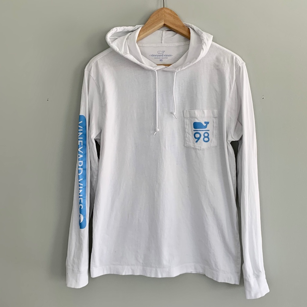 Vineyard Vines Big Whale 98 LS Hooded Top Sz XS
